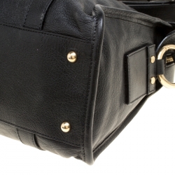 Marc Jacobs Black Leather Wellington Fulton Top Handle Bag