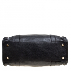 Marc Jacobs Black Leather Wellington Fulton Top Handle Bag