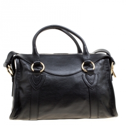 Marc Jacobs Black Leather Wellington Fulton Top Handle Bag