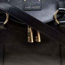 Marc Jacobs Black Leather Wellington Fulton Top Handle Bag