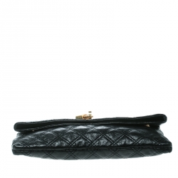 Pre Owned Marc Jacobs Black Quilted Leather Eugenie Clutch
