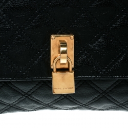 Pre Owned Marc Jacobs Black Quilted Leather Eugenie Clutch