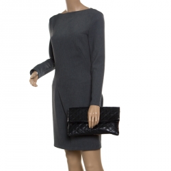 Pre Owned Marc Jacobs Black Quilted Leather Eugenie Clutch