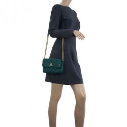 مملوكة مسبقًا Marc Jacobs Green Quilted Leather Small Single Shoulder Bag