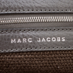 Pre Owned Marc Jacobs Metallic Grey Coated Canvas Parachute Little Stam Bag