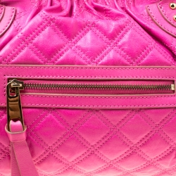 Pre Owned Marc Jacobs Pink Quilted Leather Stam Shoulder Bag