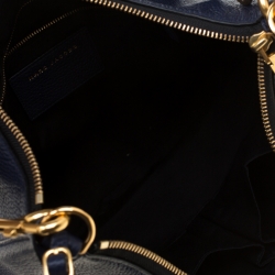 Pre Owned Marc Jacobs Navy Blue Leather Gotham Hobo Bag