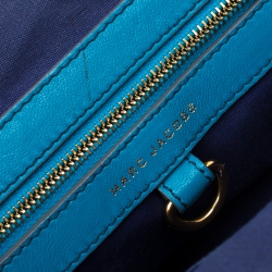 Marc Jacobs Blue Quilted Leather Robert Leslie Stam Top Handle Bag