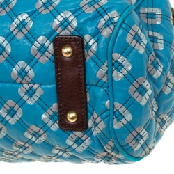 Marc Jacobs Blue Quilted Leather Robert Leslie Stam Top Handle Bag