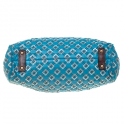 Marc Jacobs Blue Quilted Leather Robert Leslie Stam Top Handle Bag