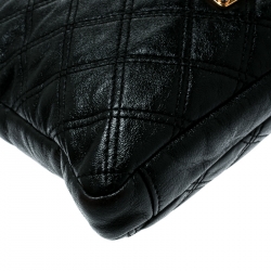 Pre Owned Marc Jacobs Black Quilted Leather iPad Chain Crossbody Bag
