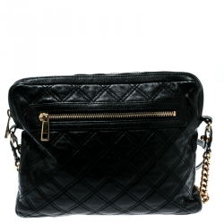 Pre Owned Marc Jacobs Black Quilted Leather iPad Chain Crossbody Bag