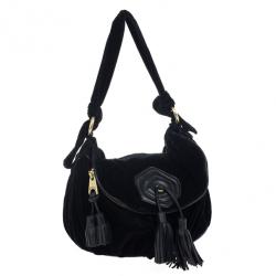 Pre Owned Marc Jacobs Kaleidoscope Flower Black Velvet Hobo 