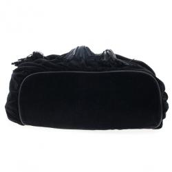 Pre Owned Marc Jacobs Kaleidoscope Flower Black Velvet Hobo 