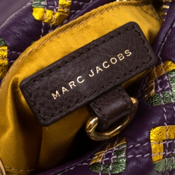 Pre Owned Marc Jacobs Purple Quilted Leather Robert Leslie Flap Crossbody Bag