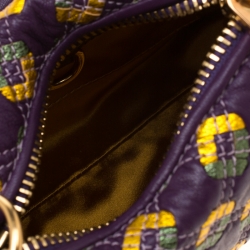 Pre Owned Marc Jacobs Purple Quilted Leather Robert Leslie Flap Crossbody Bag