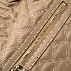 Pre Owned Marc Jacobs Light Brown Quilted Leather Stam Shoulder Bag