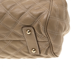 Pre Owned Marc Jacobs Light Brown Quilted Leather Stam Shoulder Bag