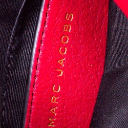 Pre Owned Marc Jacobs Red Leather Double Zip Crossbody Bag