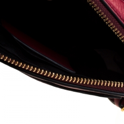 Pre Owned Marc Jacobs Red Leather Double Zip Crossbody Bag