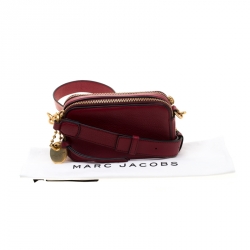 Pre Owned Marc Jacobs Red Leather Double Zip Crossbody Bag