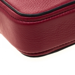 Pre Owned Marc Jacobs Red Leather Double Zip Crossbody Bag