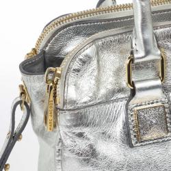 Pre Owned Marc Jacobs Eve Metallic Leather Shopper