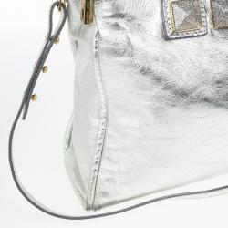 Pre Owned Marc Jacobs Eve Metallic Leather Shopper