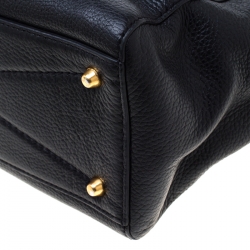 Pre Owned Marc Jacobs Black Leather Recruit East West Tote