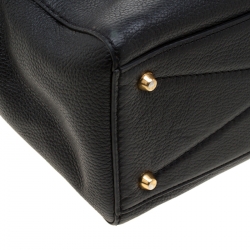 Pre Owned Marc Jacobs Black Leather Recruit East West Tote