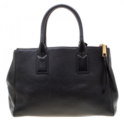 Pre Owned Marc Jacobs Black Leather Recruit East West Tote