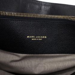 Pre Owned Marc Jacobs Black Leather Mix Quilted Classic East-West Tote Bag