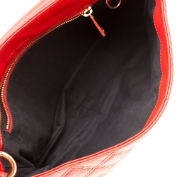 Pre Owned Marc Jacobs Red Leather Stardust Beat Shoulder Bag