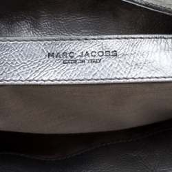 Marc Jacobs Black/Silver Ombre Leather Top Handle Bag