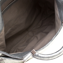 Marc Jacobs Black/Silver Ombre Leather Top Handle Bag