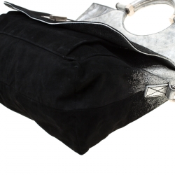 Marc Jacobs Black/Silver Ombre Leather Top Handle Bag