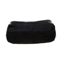 Marc Jacobs Black/Silver Ombre Leather Top Handle Bag