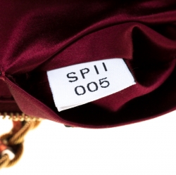 Pre Owned Marc Jacobs Red/Gold Snakeskin Flap Shoulder Bag