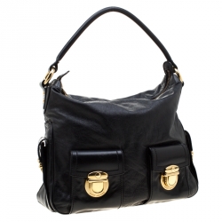 Pre Owned Marc Jacobs Black Leather Multi Pocket Shoulder Bag
