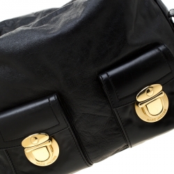 Pre Owned Marc Jacobs Black Leather Multi Pocket Shoulder Bag