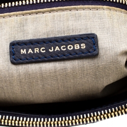 Marc Jacob Navy Blue Patent Leather Quilted Flap Bag