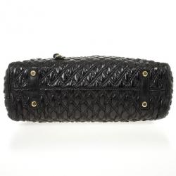 Pre Owned Marc Jacobs Black Quilted Leather Stam Satchel