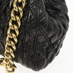 Pre Owned Marc Jacobs Black Quilted Leather Stam Satchel