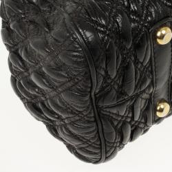 Pre Owned Marc Jacobs Black Quilted Leather Stam Satchel