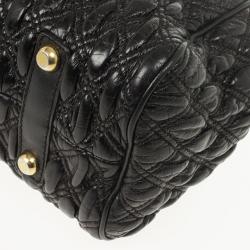Pre Owned Marc Jacobs Black Quilted Leather Stam Satchel