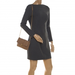 Pre Owned Marc Jacobs Tan Leather Crossbody Bag 