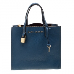 Marc Jacobs Blue Leather Mini Grind Tote Marc Jacobs