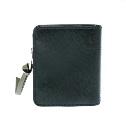 Pre Owned Marc Jacobs Olive Green Leather Snapshot Compact Wallet