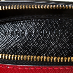 Pre Owned Marc Jacobs Black/Red Leather Snapshot Camera Crossbody Bag