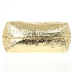 Pre Owned Marc Jacobs Metallic Gold Crackled Leather Tote